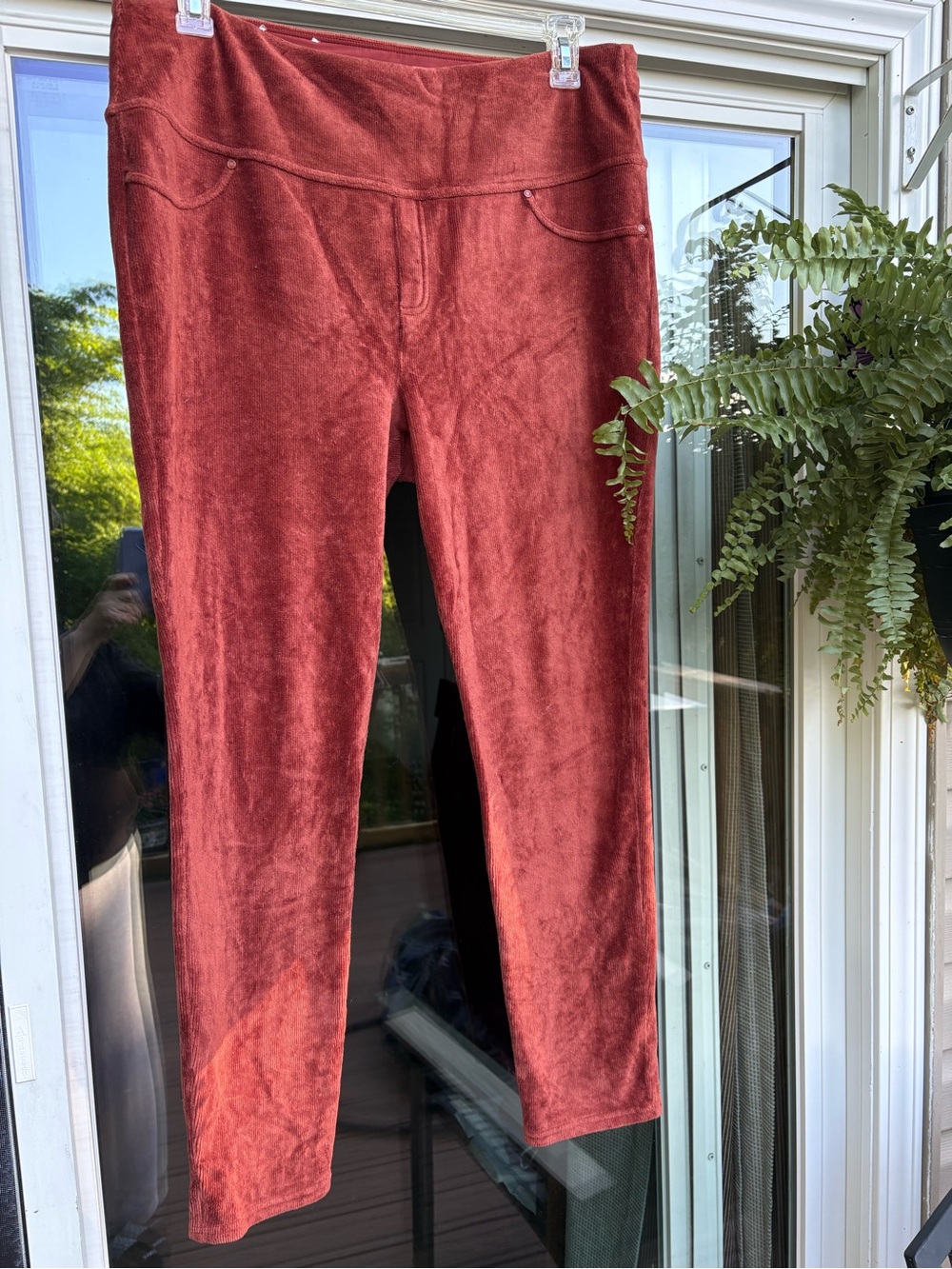 Suave Velour Rust Red Leggings XXL (2XL)